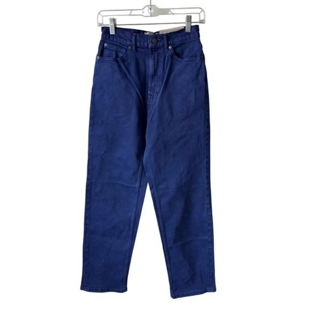 Everlane The Way High Jeans‎ Straight Size 24 Tall Blue NWT New